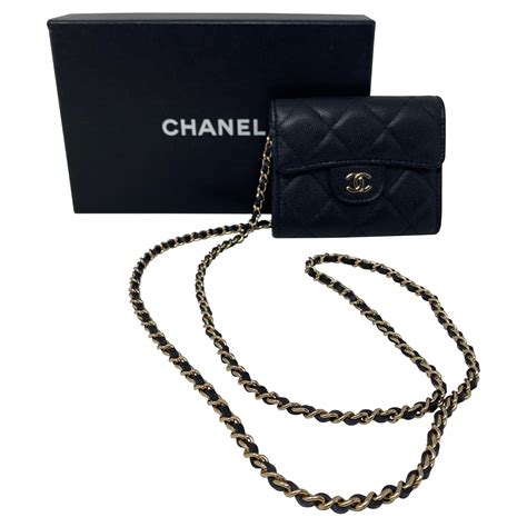 chanel black crossbody gold chain|chanel small crossbody bag black.